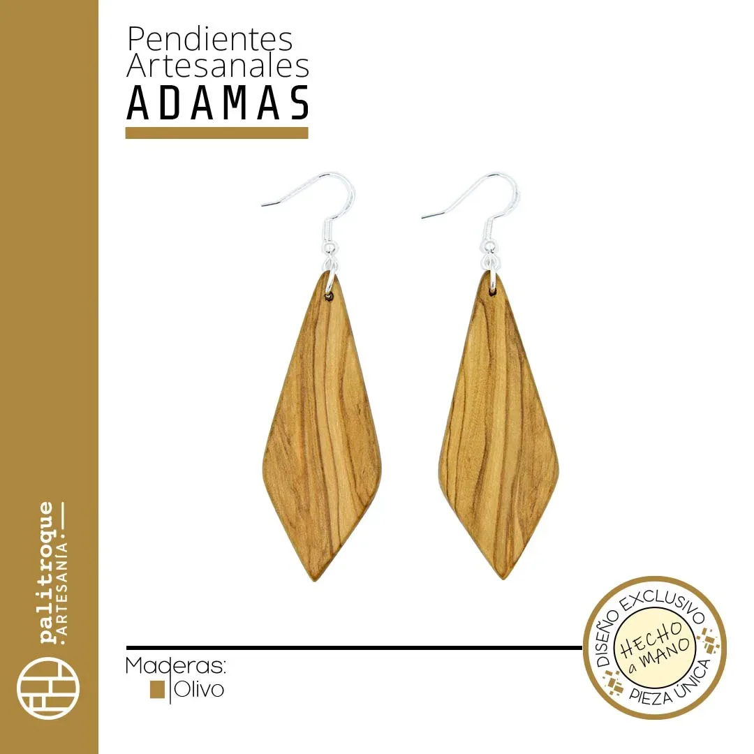 Pendientes artesanales Adamas - Palitroque Artesanía - Presentación