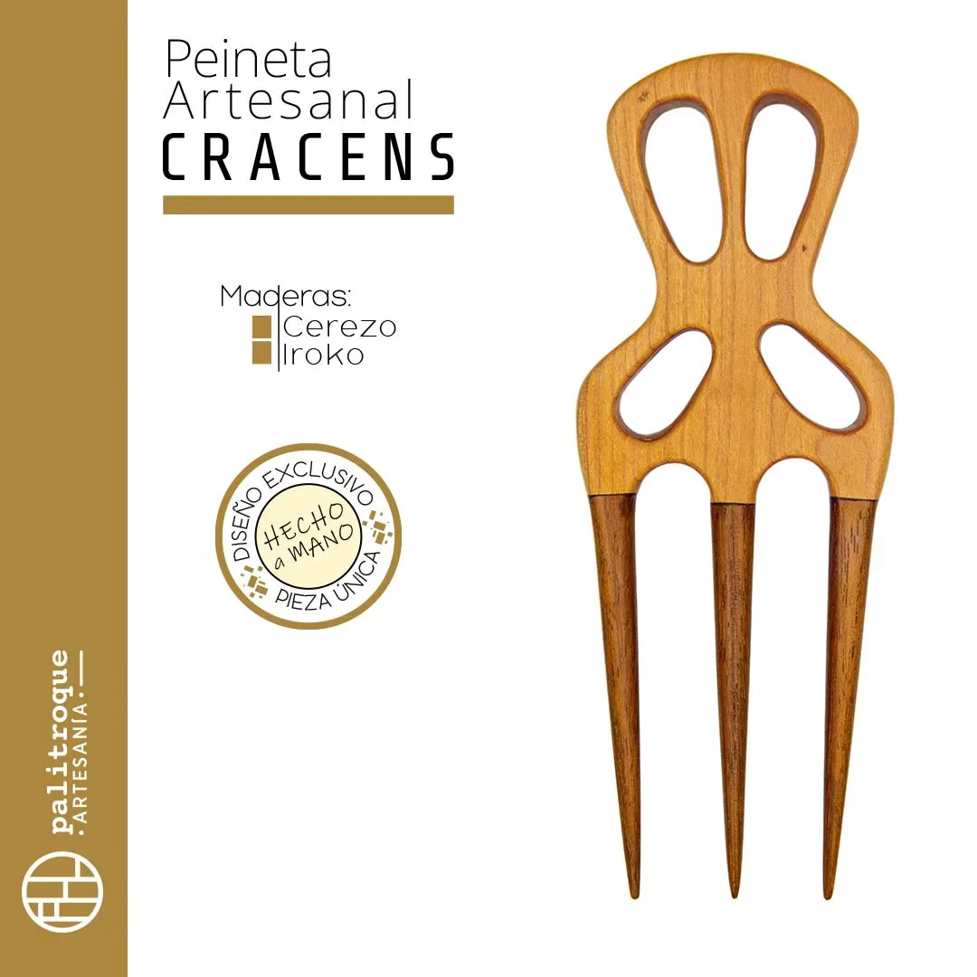 Peineta artesanal Cracens - Palitroque Artesanía - Presentación