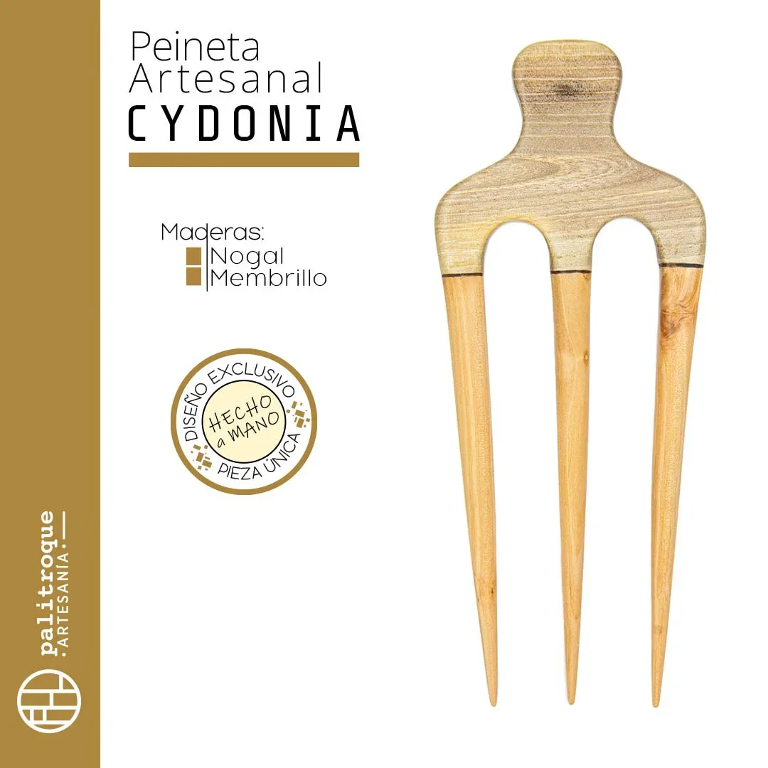 Peineta artesanal Cydonia - Palitroque Artesanía - Presentación