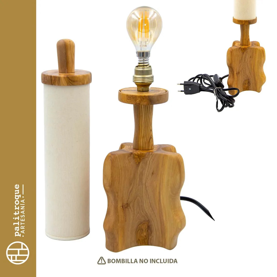 Lámpara Artesanal Auranvitta - Palitroque Artesanía - Bombilla