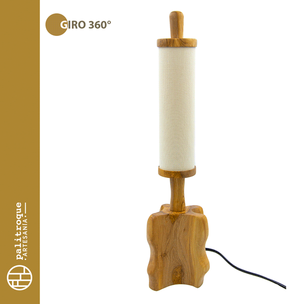 Lámpara Artesanal Auranvitta - Palitroque Artesanía - Giro 360º