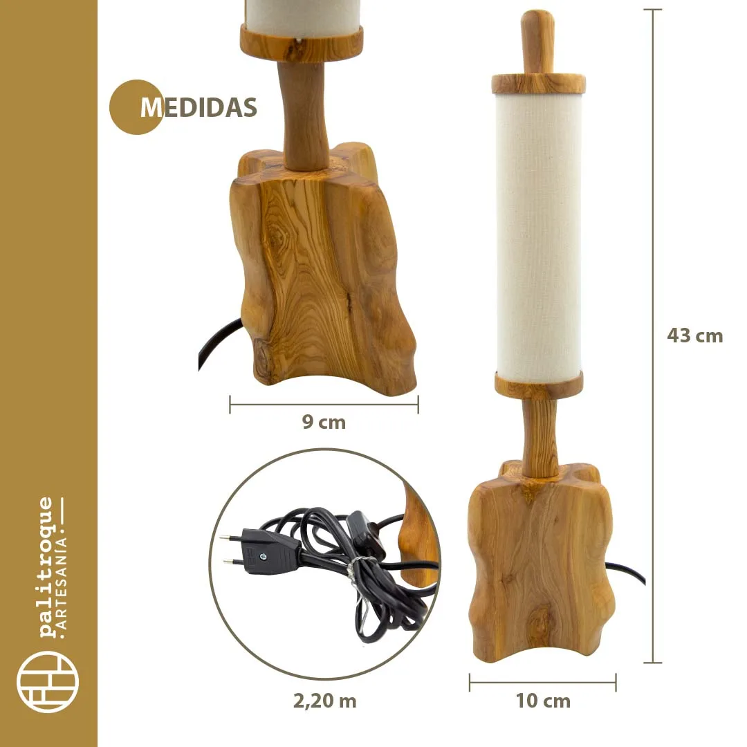Lámpara Artesanal AURANVITTA - Palitroque Artesanía - Medidas
