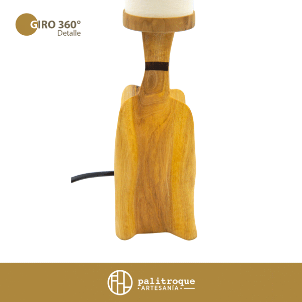 Lámpara Artesanal CAOLIBA - Palitroque Artesanía - Giro 360º Detalle