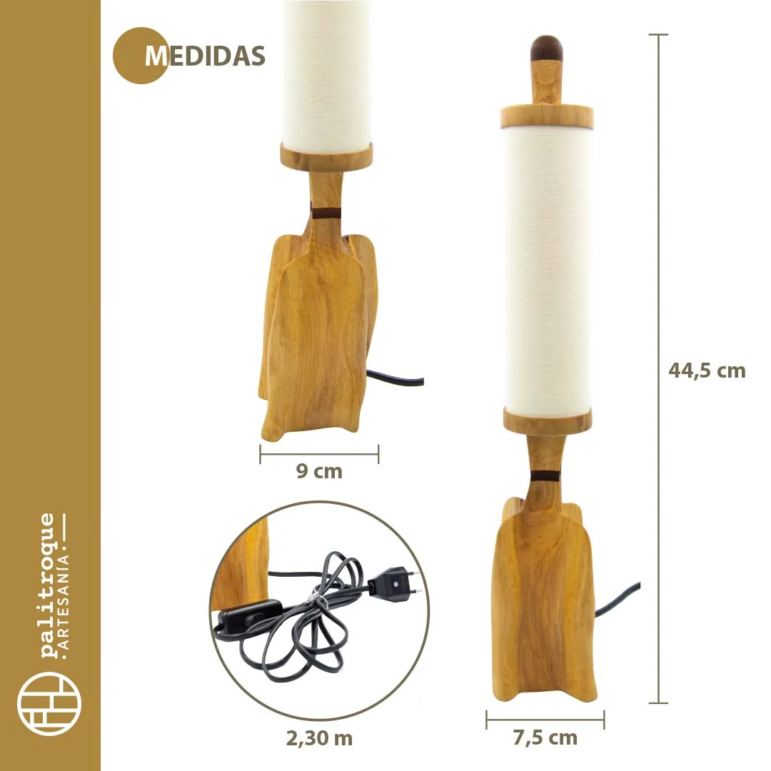 Lámpara Artesanal CAOLIBA - Palitroque Artesanía - Medidas