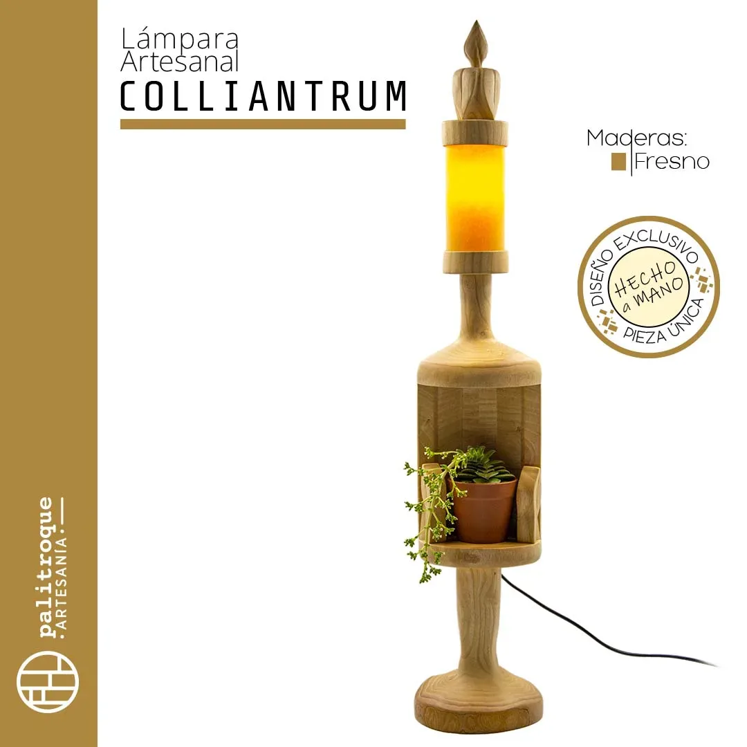 Lámpara Artesanal Colliantrum - Palitroque Artesanía - Presentación