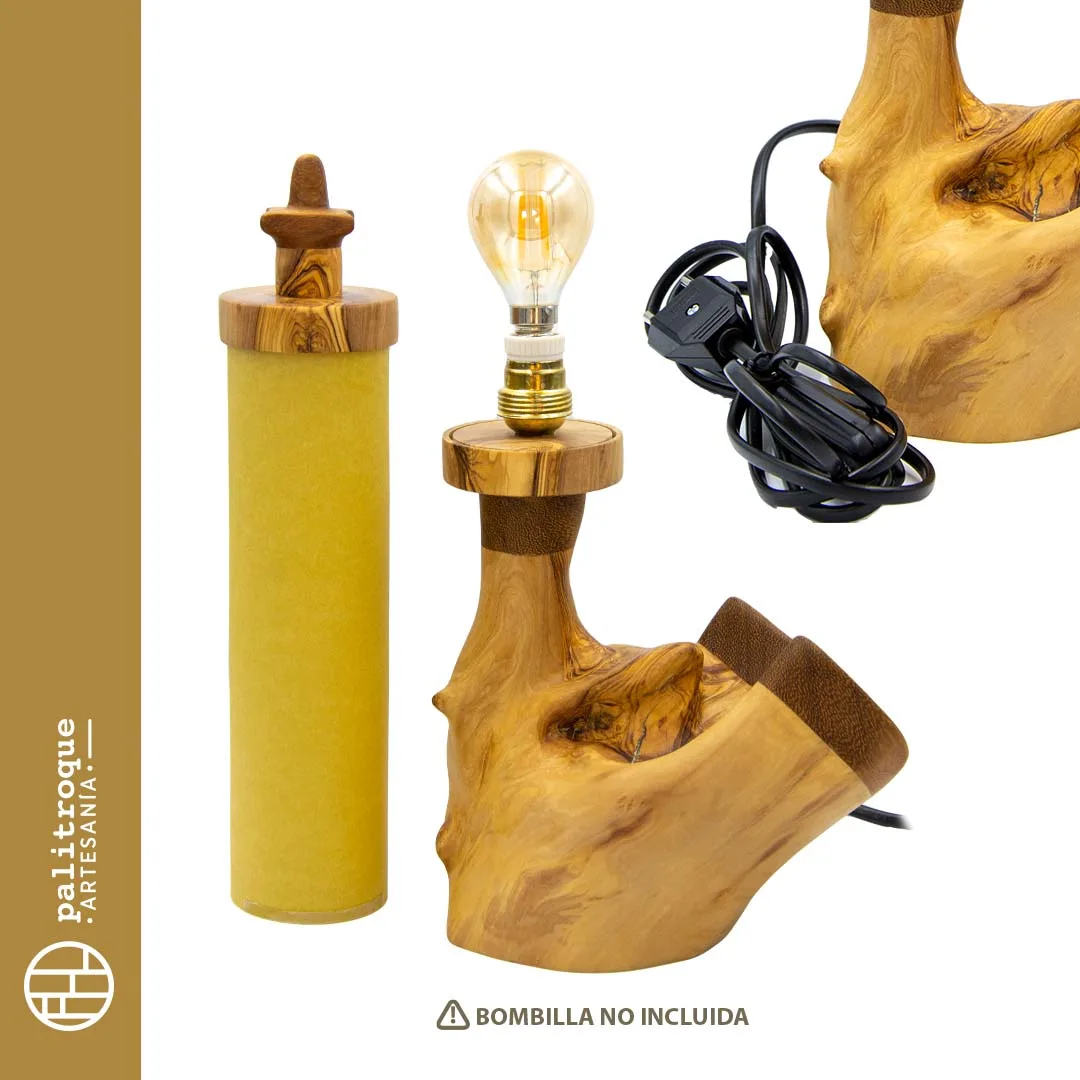 Lámpara Artesanal Nepalus - Palitroque Artesanía - Bombilla