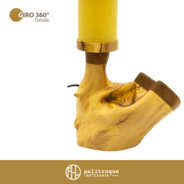 Lámpara Artesanal Nepalus - Palitroque Artesanía - Giro 360º Detalle