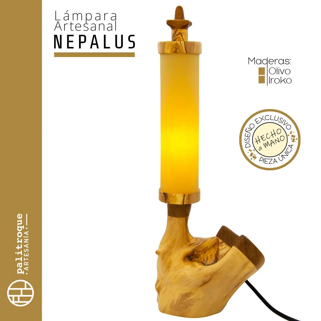 Lámpara Artesanal Nepalus - Palitroque Artesanía - Presentación
