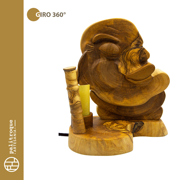 Lámpara Artesanal Aequitas - Palitroque Artesanía - Giro 360º