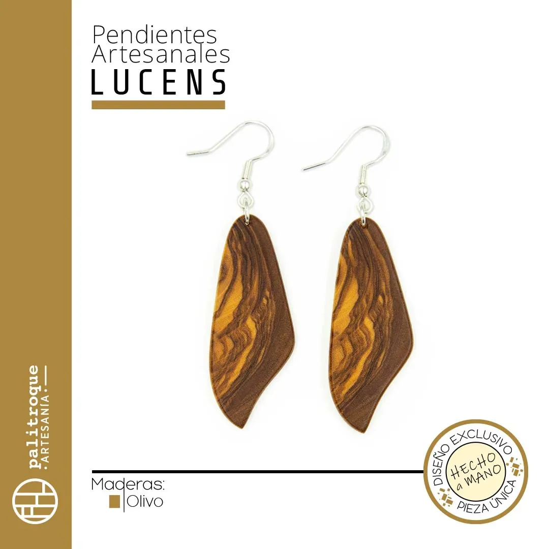 Pendientes Artesanales Lucens - Palitroque Artesanía - Complementos Moda - Presentación