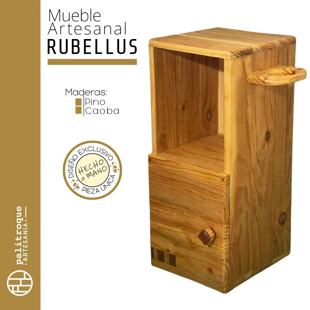 Mueble artesanal Rubellus - Palitroque Artesanía - Presentación