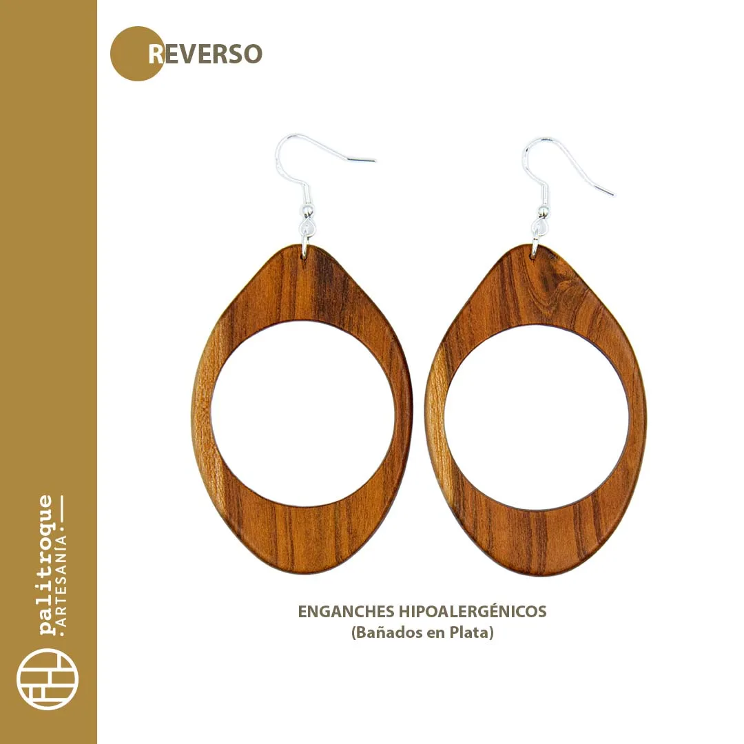 Pendientes artesanales Schema - Palitroque Artesanía - Reverso