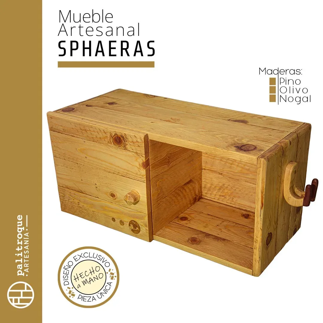 Mueble artesanal SPHAERAS - Palitroque Artesanía - Presentación