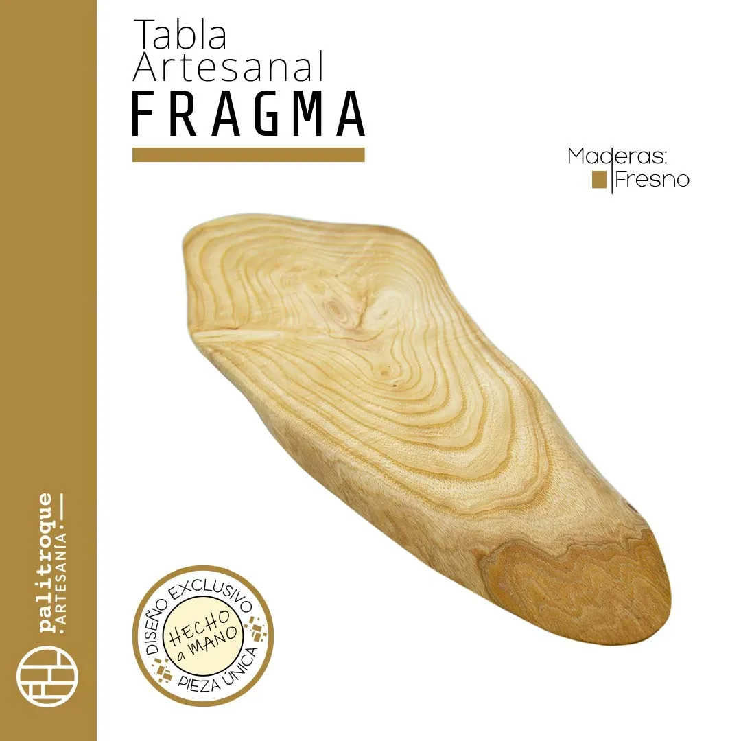 Tabla artesanal de cortar Fragma - Palitroque Artesanía - Presentación
