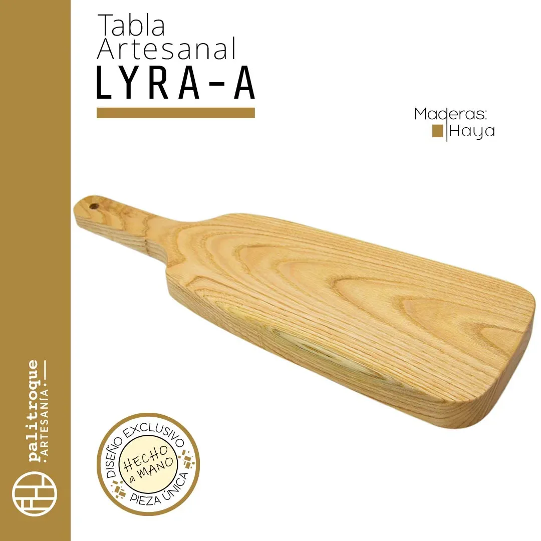 Tabla artesanal de cortar Lyra-A - Palitroque Artesanía - Presentación