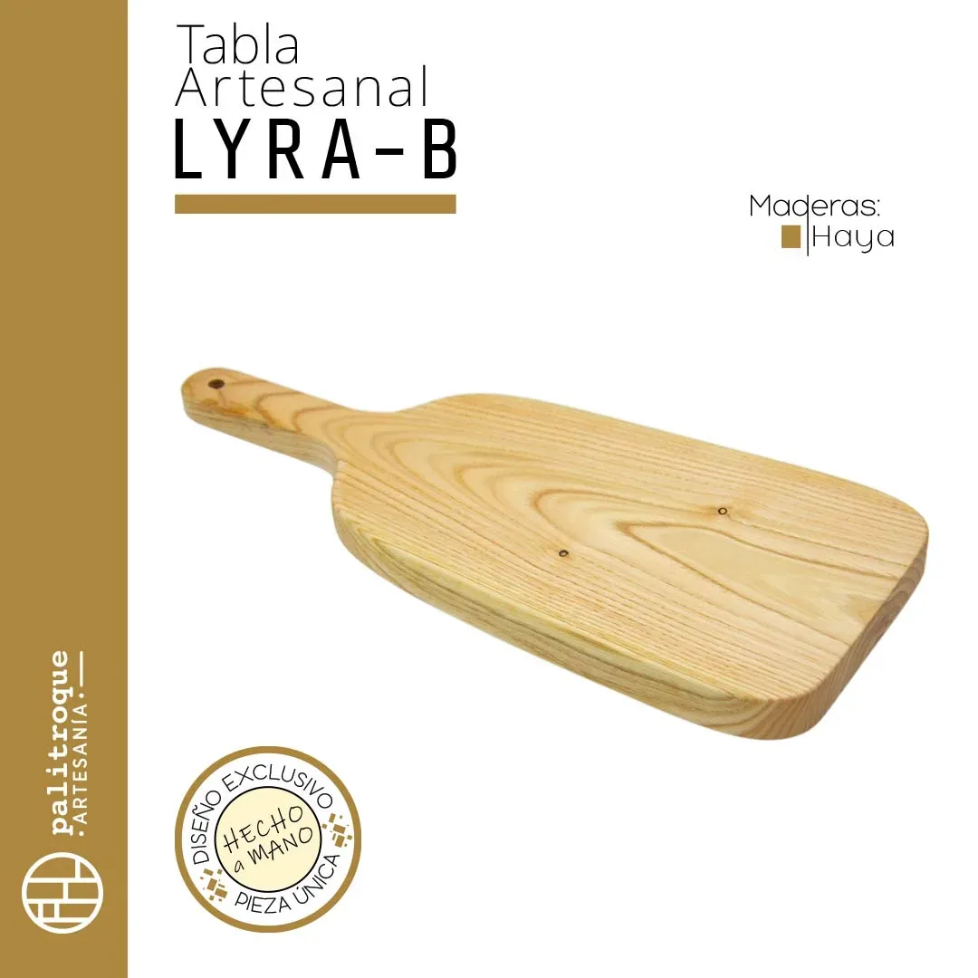 Tabla artesanal de cortar Lyra-B - Palitroque Artesanía - Presentación