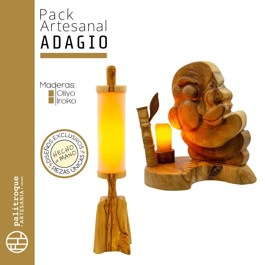Pack de lámparas artesanales Adagio - Palitroque Artesanía