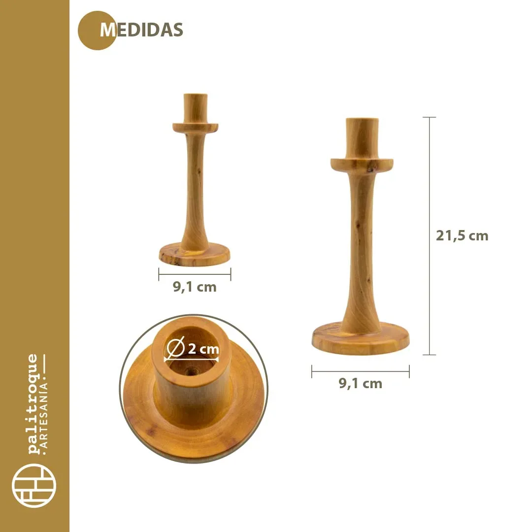 Candelabro Artesanal Lumina - Palitroque Artesanía - Medidas