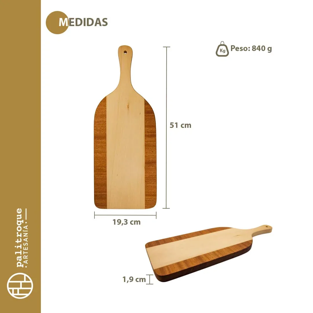 Tabla artesanal de corte Moulin - Palitroque Artesanía - Medidas