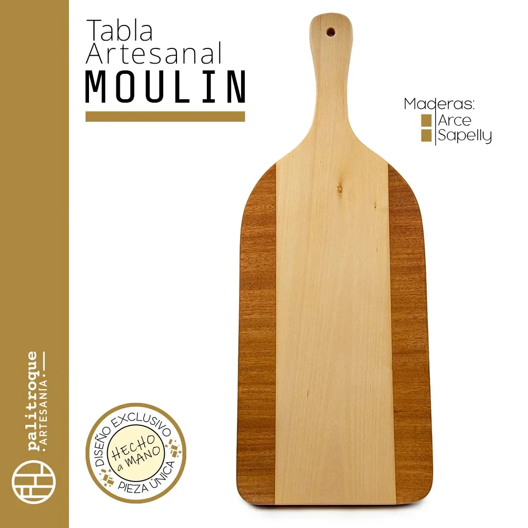 Tabla artesanal de corte Moulin - Palitroque Artesanía - Presentación
