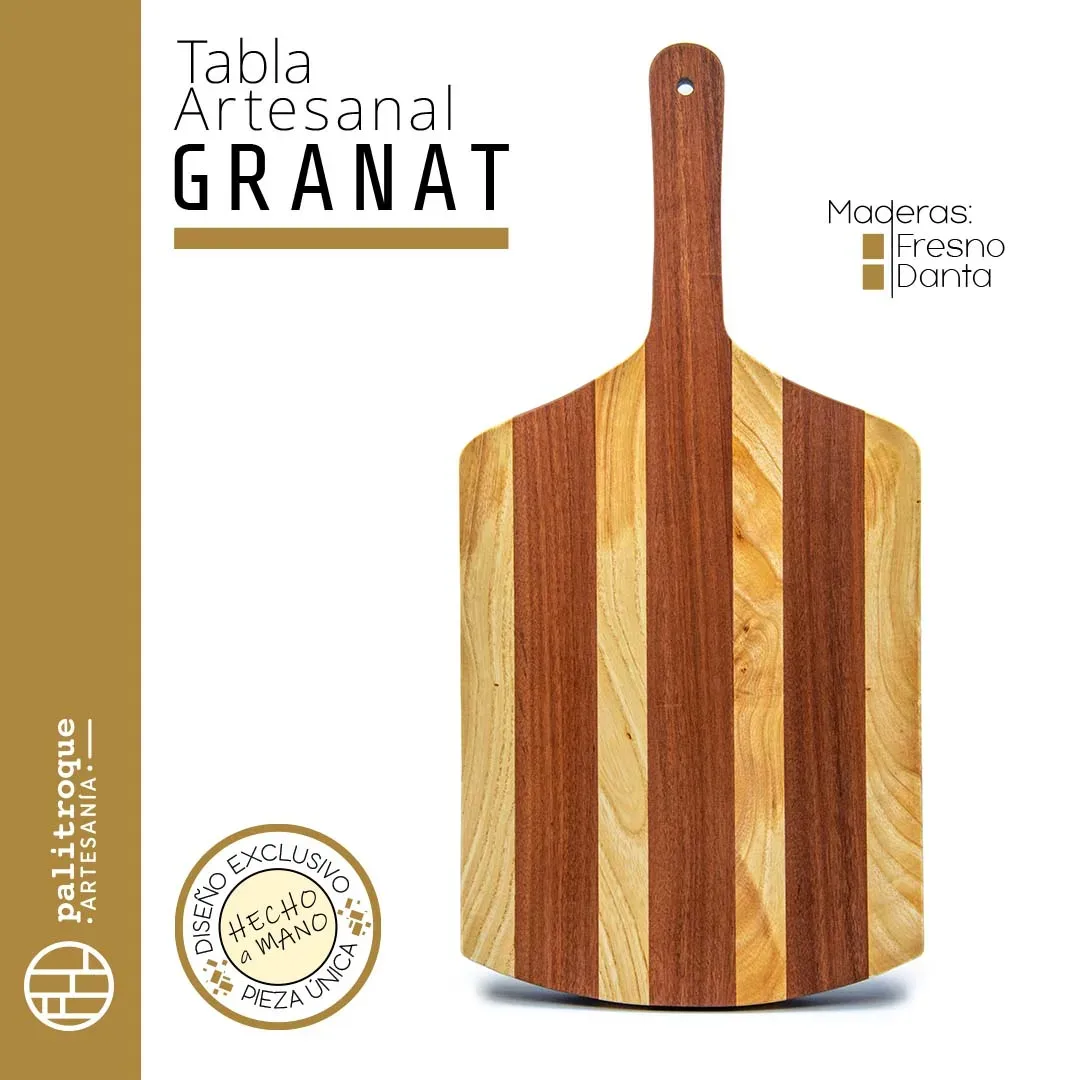 Tabla artesanal de presentación o corte Granat - Palitroque Artesanía - Presentación