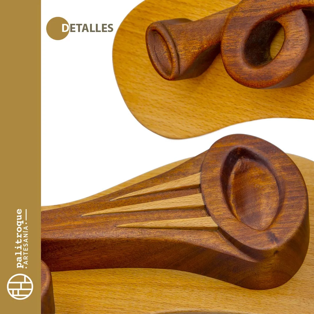 Elemento Decorativo Artesanal - Colección Musical - Si-Bemol - Trompeta - Palitroque Artesanía - Detalles