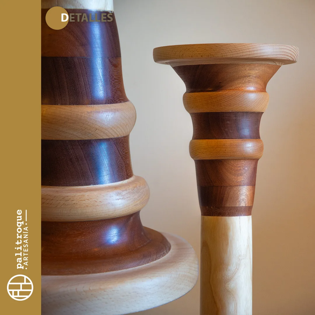 Pedestal Artesanal Stylos - Palitroque Artesanía - Detalles 1