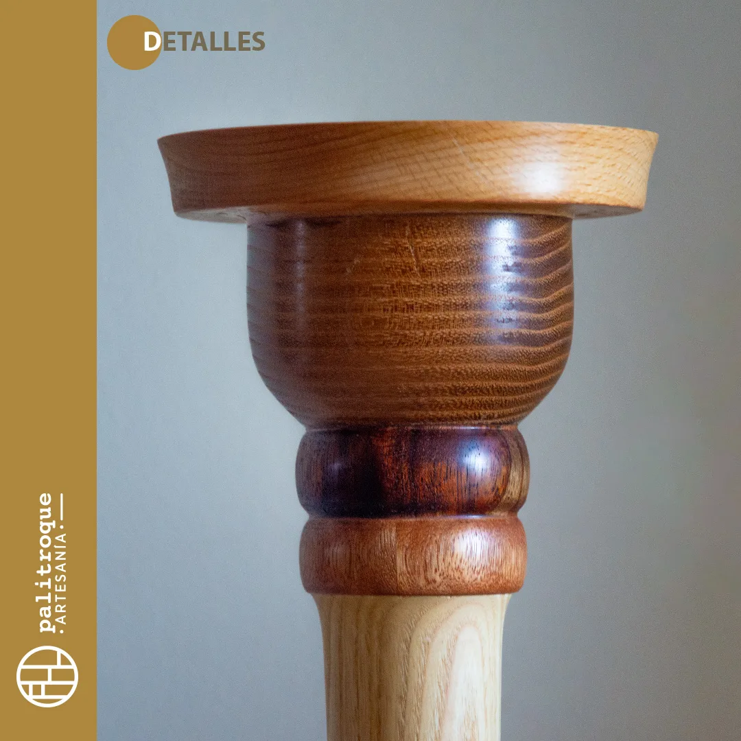 Totem - Pedestal Artesanal Tótem - Palitroque Artesanía - Detalles